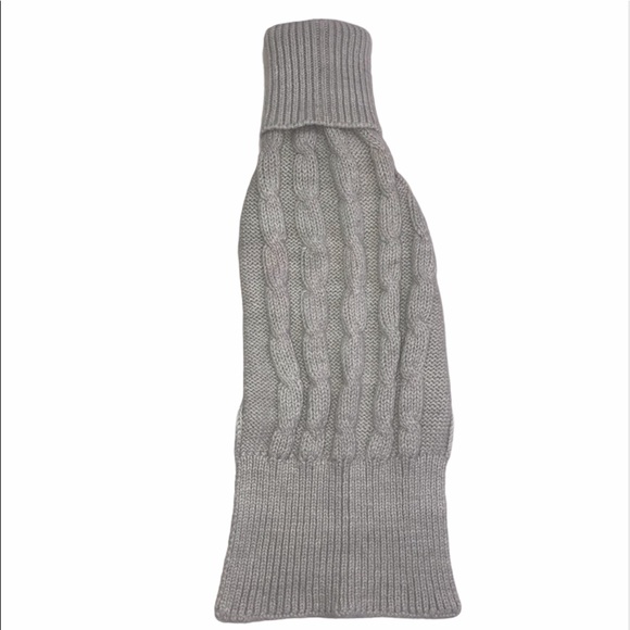 Dog Sweater Small Pet Animal Knit Turtleneck Grey Knit Shirt - Picture 1 of 6